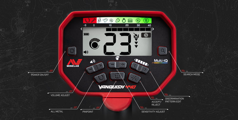 Pannello di controllo Minelab Vanquish 440